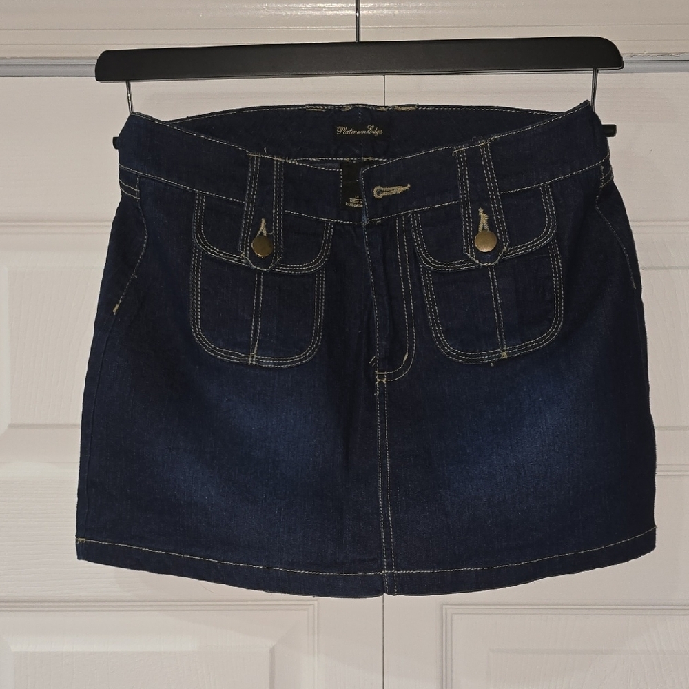 Women's Dark Blue Denim Skirt